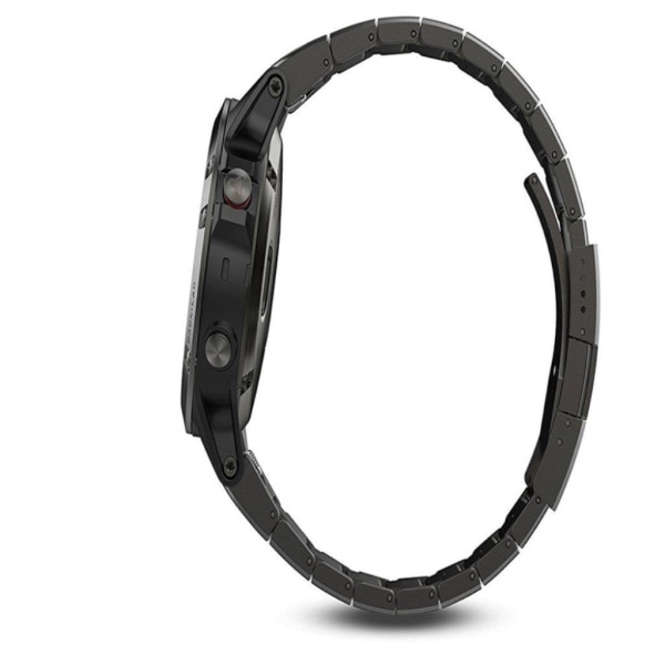 Garmin Fenix 5X Ruostumaton Teräs Kellon Vaihto Ranneke - Musta Black