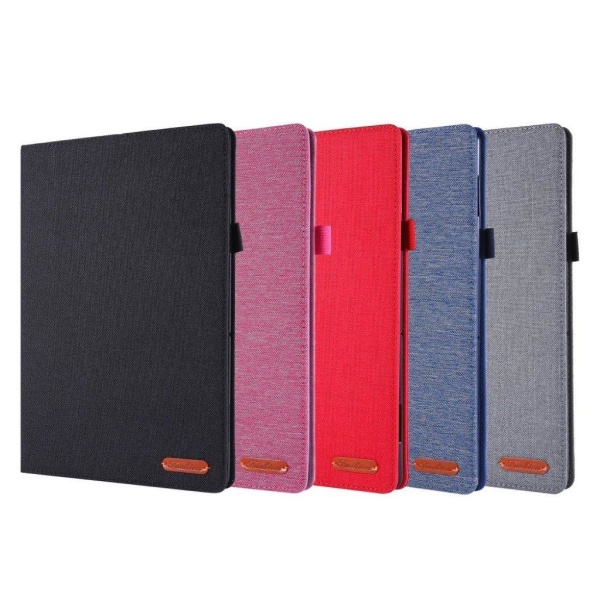 Lenovo Tab M10 cloth leather flip case - Grey Silvergrå