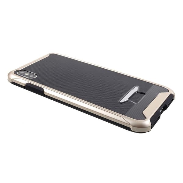 iPhone Xs Max hybrid etui med granuleret tekstur - Guld Gold