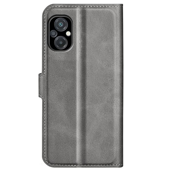 Lompakko Nahkakotelo For Xiaomi Poco M5 - Harmaa Silver grey