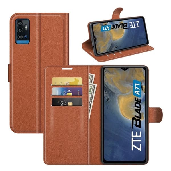 Classic ZTE Blade A71 Flippetui - Brun Brown
