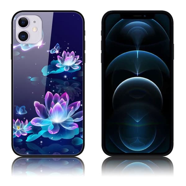 Fantasy iPhone 12 Pro / iPhone 12 kotelot - Lotus Kukka Blue