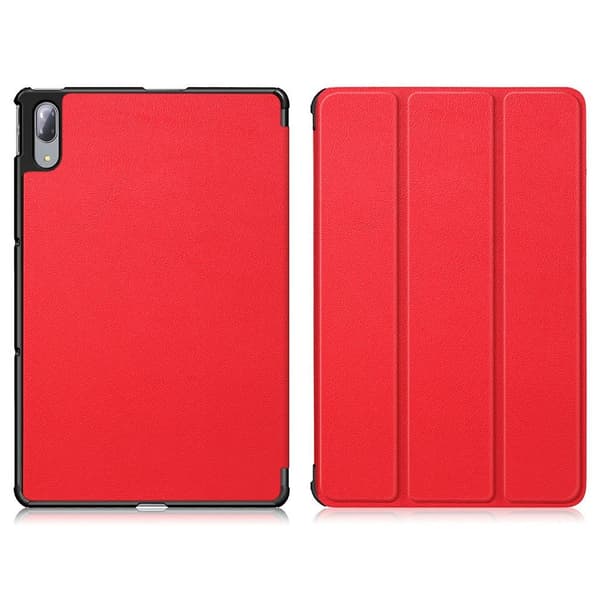 Lenovo Tab P11 Pro tri-fold lychee læderetui - Rød Red