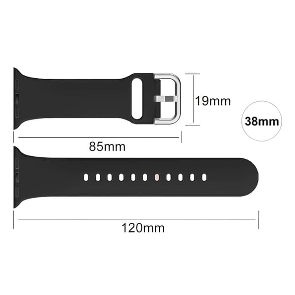 Apple Watch Series 8 (41mm) silikonerem - Sort Black