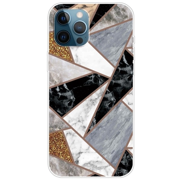 Marble design iPhone 14 Pro Max cover - Fragment Af Marmorfarver Silver grey