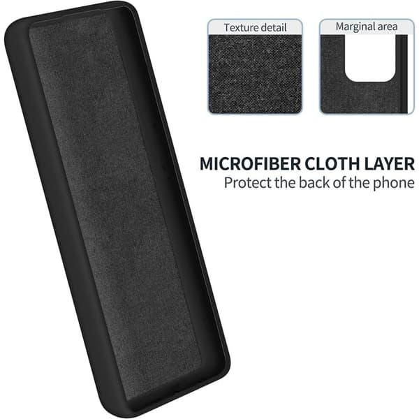 Matte Liquid silikone cover til Motorola G Pure - Sort Black