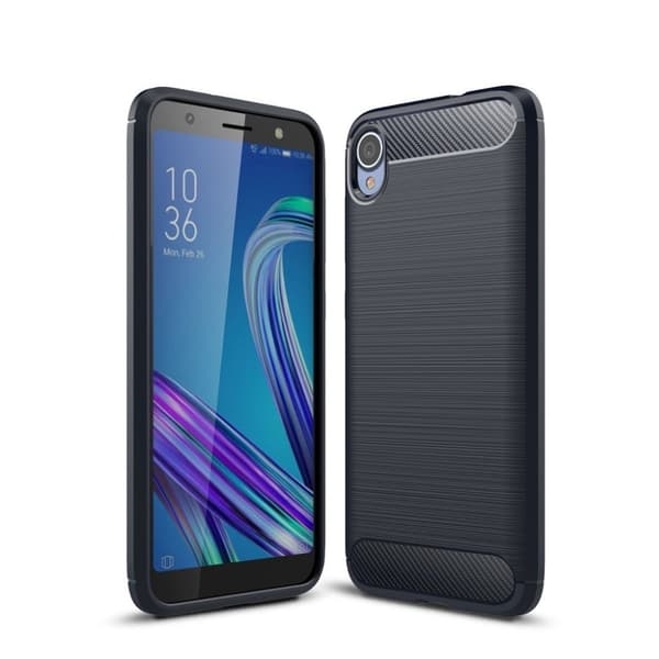 Carbon Flex ASUS Zenfone Live L1 cover - Mørkeblå Blue