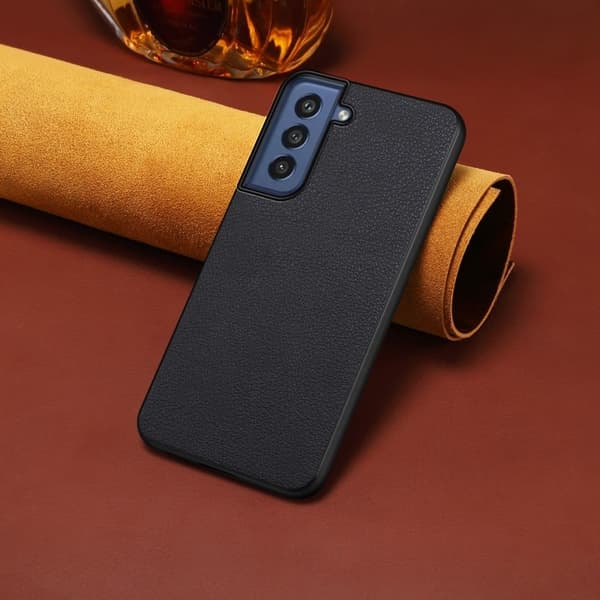 Mat og elegant tekstureret Samsung Galaxy S21 FE cover - Sort Black
