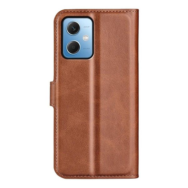 Hållbart konstläder Xiaomi Redmi Note 12 fodral med plånbok - Brun Brun