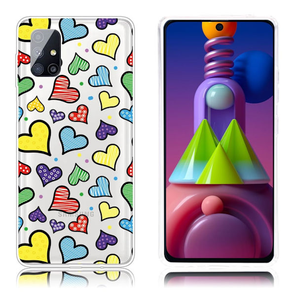 Deco Samsung Galaxy M51 Etui - Hjeter Multicolor