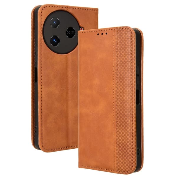 Bofink Vintage Tecno Camon 30 Pro lærveske - Brun Brown