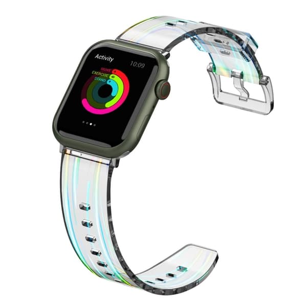 Apple Watch (41mm) joustava läpinäkyvä ranneke - Läpinäkyvä Sininen Blue