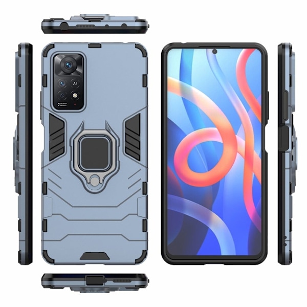 Ring Guard etui - Xiaomi Redmi Note 11 Pro 5G / Note 11 Pro - Blå Blue