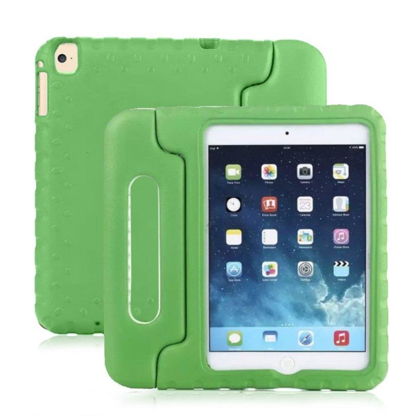 iPad Mini 4 Iskunkestävä Muovikuori Standillä - Vihreä Green