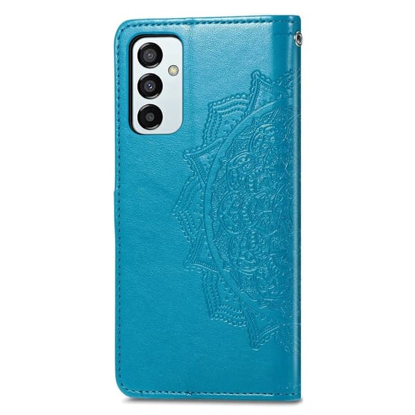Mandala Samsung Galaxy M23 etui i lær - Blå Blue
