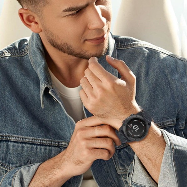 26mm nylon loop watch strap for Garmin watch - Black Svart