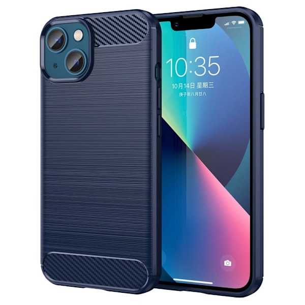 Carbon Flex Etui iPhone 14 - Blå Blue