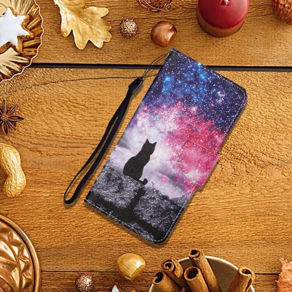 Wonderland iPhone 13 Pro Flippetui - Katt Multicolor
