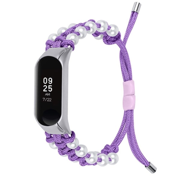 Samsung Galaxy Fit e flettet urrem med perledekor - Lilla Purple