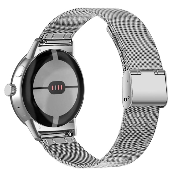 Milanese stainless steel watch strap for Google Pixel Watch - Si Silver grey