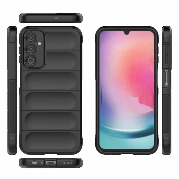 Mjukt greppformat Samsung Galaxy A24 4G skal - Silver/Grå Silvergrå