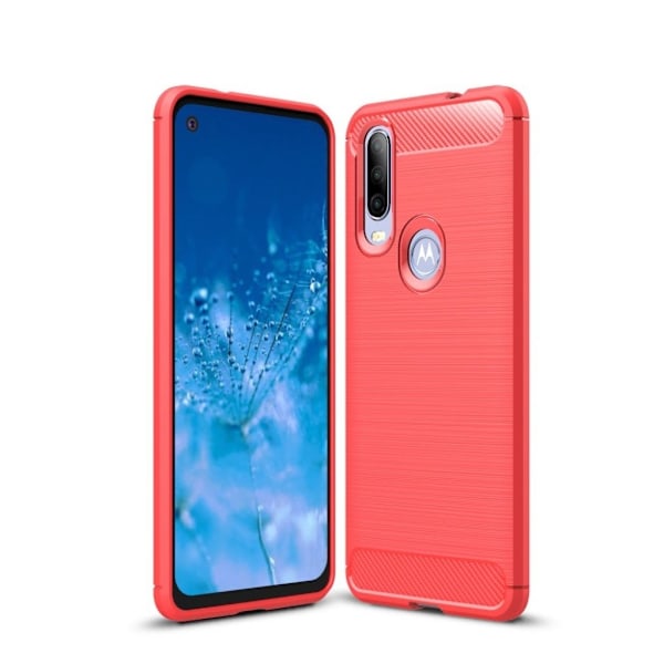 Carbon Flex Motorola One Power / Motorola One Action skal - Röd Röd