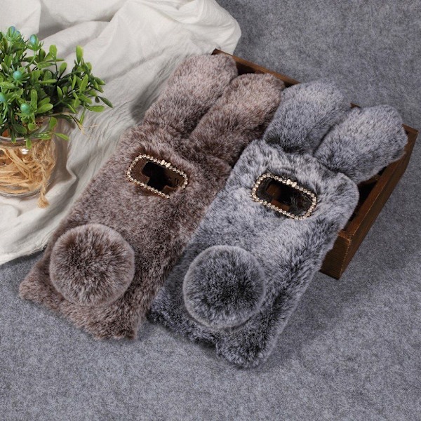 Fluffy Rabbit Samsung Galaxy Note9 skal - Brun Brun