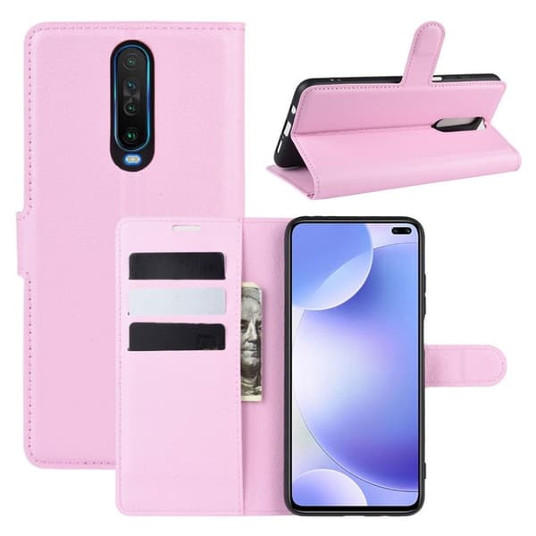 Classic Xiaomi Redmi K30 flip etui - Pink Pink