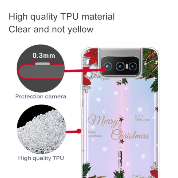 Christmas ASUS Zenfone 7 Pro case - Holly Berries Multicolor
