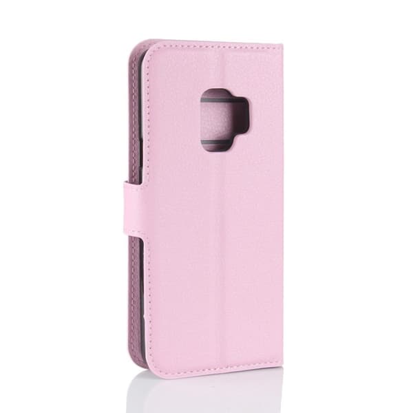 Samsung Galaxy S9 Etui laget av kunstlær og silikon - Lys rosa Pink