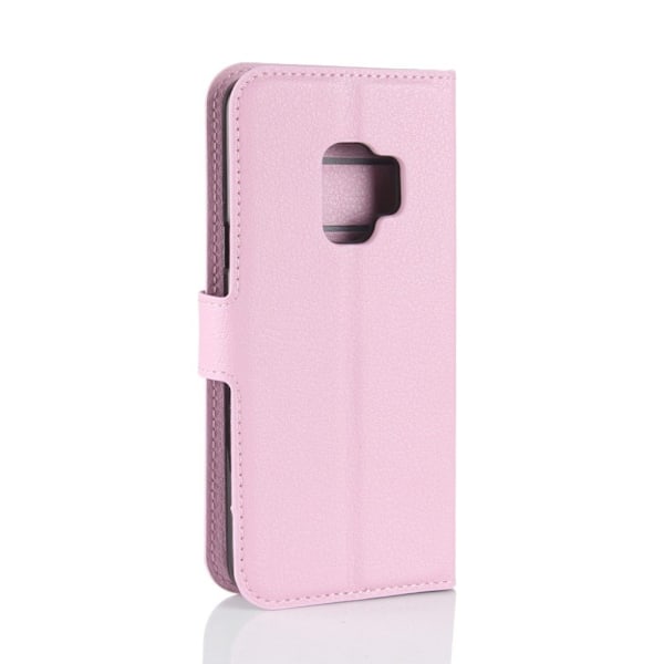 Samsung Galaxy S9 Läckert enfärgat läder fodral - Ljus rosa Rosa