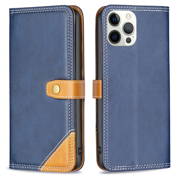 BINFEN tofarget læretui for iPhone 12 Pro Max - Blå Blue