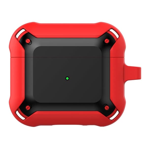 AirPods 3 TPU-etui med nøglering - Rød / Sort Black
