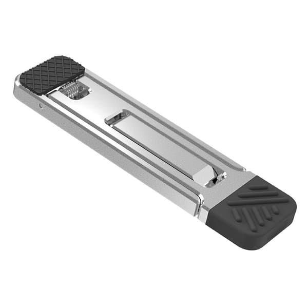 Universal L-formet brakett i legering for telefoner og nettbrett Silver grey