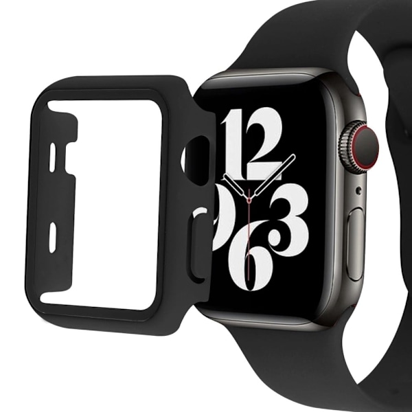 Apple Watch Ultra-cover med skærmbeskyttelse af hærdet glas - Sort Black