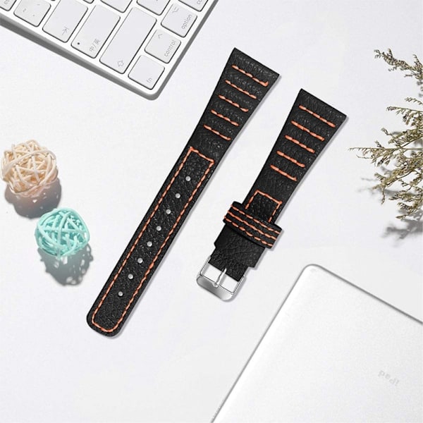 Ticwatch GTX / Pro Top layer urrem i ægte læder - Sort Black