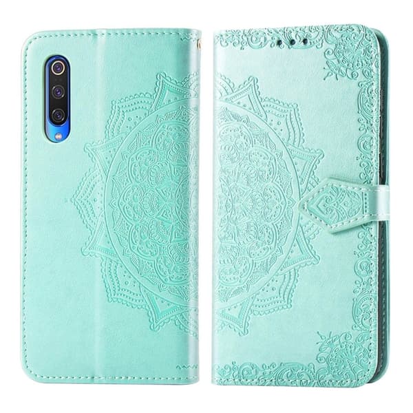Mandala läder Xiaomi Mi 9 Pro fodral - Grön Grön