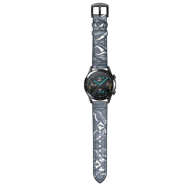 Huawei Watch GT 2 46mm genuine leather watch band - Dark Blue / Blue