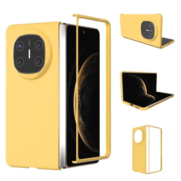 Huawei Mate X6 Etui Skin-Touch Texture Hard Bumpresistent Folding Phone Cover - Gul Yellow