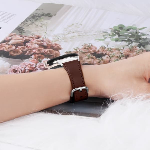 Google Pixel Watch Cowhide ekte lærrem - Sjokolade Brown