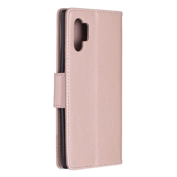 Butterfly läder Samsung Galaxy Note 10 Plus fodral - Rosa Rosa