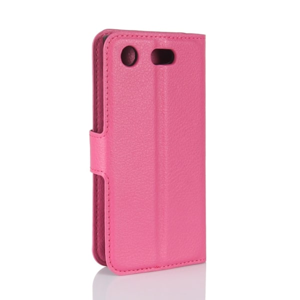 Sony Xperia XZ1 Compact Enfärgat läder fodral - Rosa Rosa