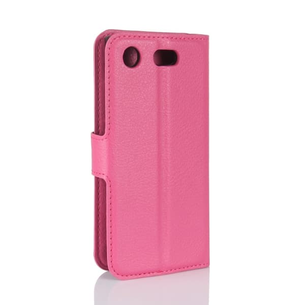 Sony Xperia XZ1 Compact Etui laget av kunstlær og silikon - Rosa Pink