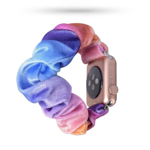 Apple Watch Series 5 40mm mönster trasa klockarmband - orange / multifärg