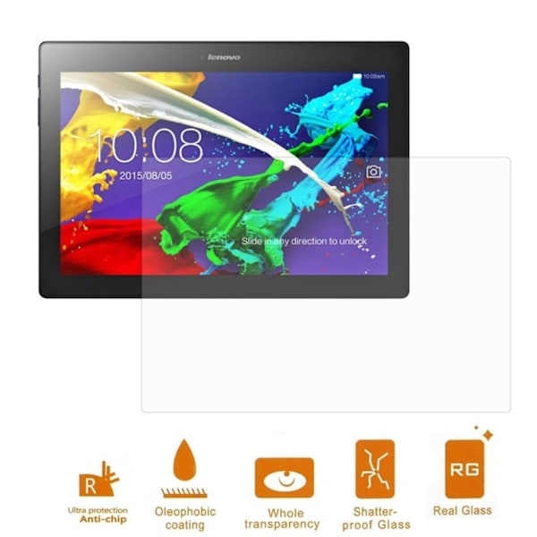 Lenovo Tab 2 A10-30 temperoitu suojalasi Transparent