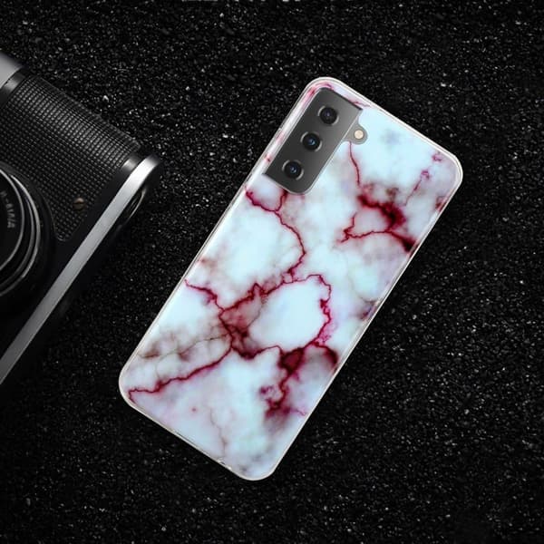 Marble Samsung Galaxy S21 kotelo - sininen / violetti Blue