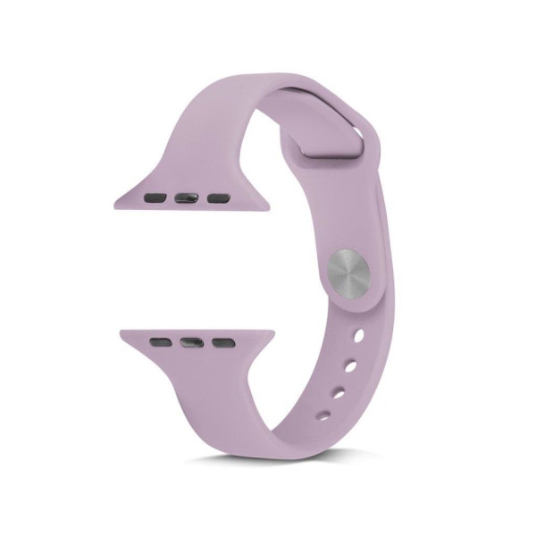 Apple Watch Series 5 44mm narrow silikon klockarmband - mörklila Lila