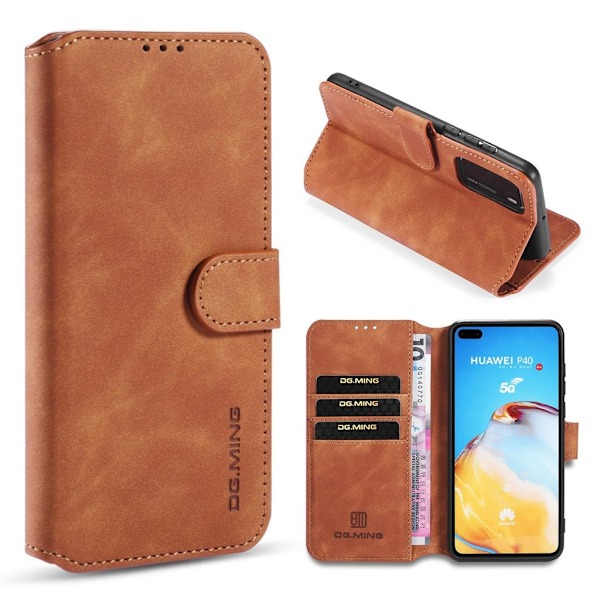 DG.MING Huawei P40 Retro Etui - Brun Brown