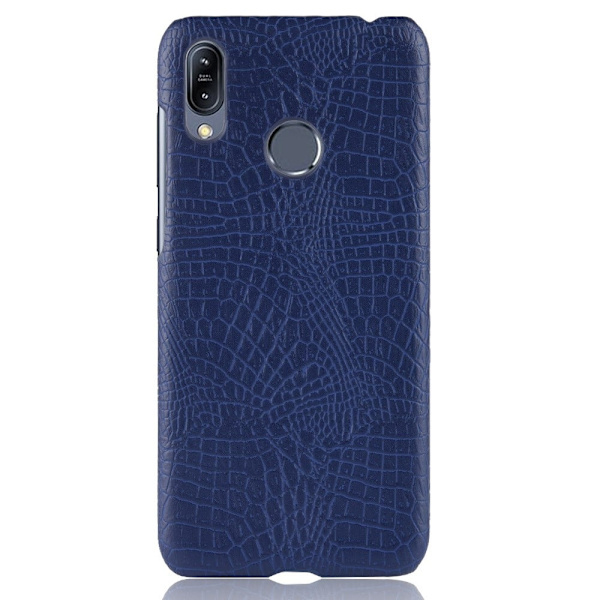 Asus ZenFone Max (M2) trykt mønster læder flip etui - Blå Blue