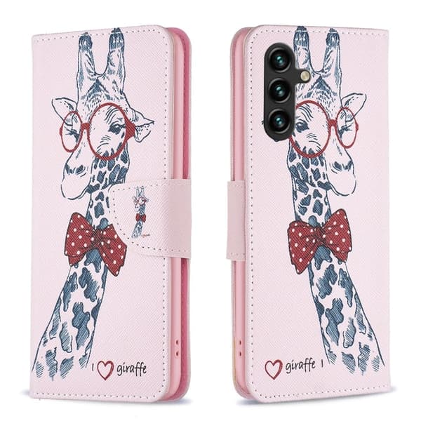 Wonderland Samsung Galaxy A35 flip etui - Giraf Pink